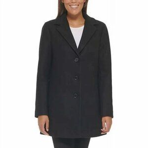 DKNY Womens Wool Blend Coat